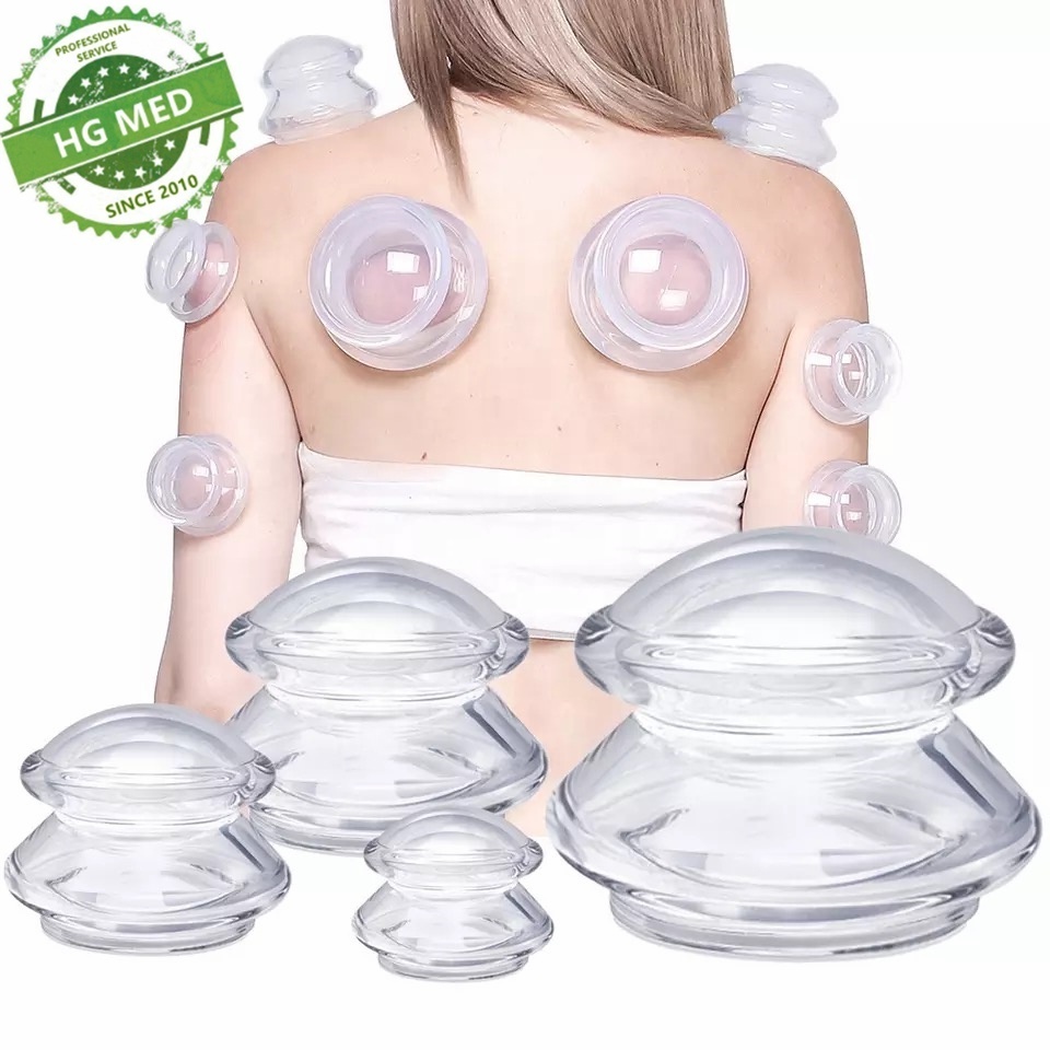 Silicone Vacuum Cupping Set Massage Body Cups Back Gua Sha Ventosas Suction Cup Anti-Cellulite Skin Lift Physiotherapy Jars Slim