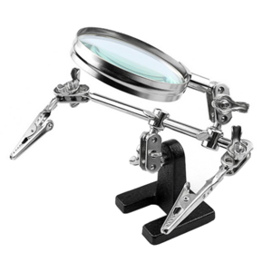 MG16126 Helping Hand Magnifier Magnifying Glass With Soldering Stand