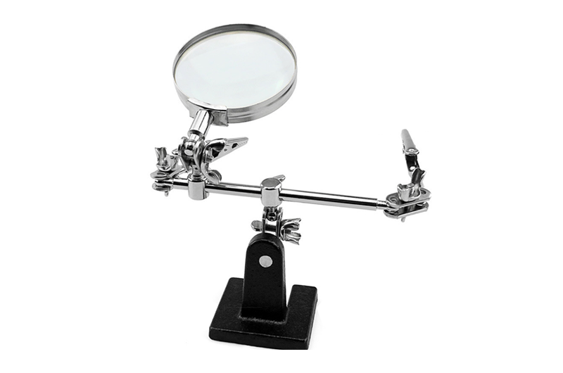 MG16126 Helping Hand Magnifier Magnifying Glass With Soldering Stand