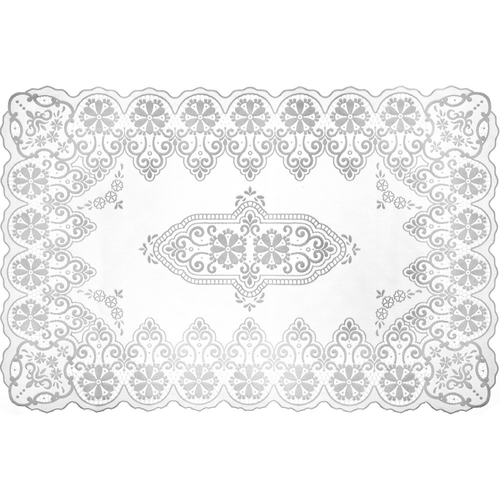 Hot sell eco-friendly Pvc Mat Placemat Pvc Custom Christmas lace Placemat PVC Vinyl Place mats for dining Table Set of 6