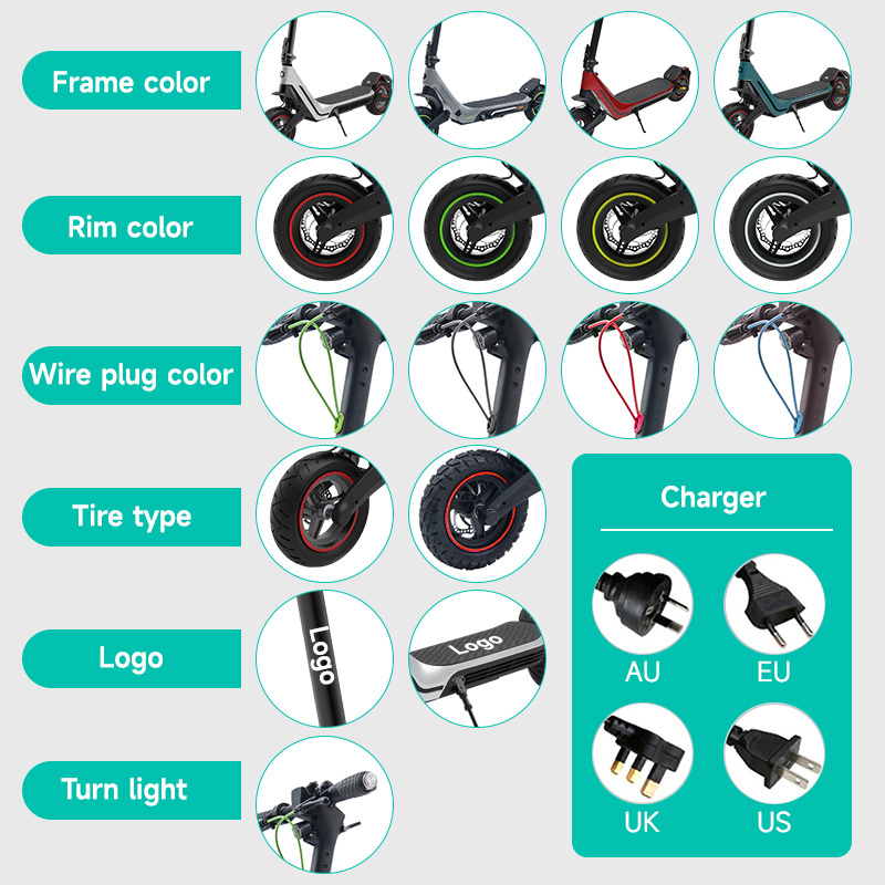 China factory 500w powerful motor 10 inch big tire off-road scooter T10A max speed 45km/h adult fast electric scooter