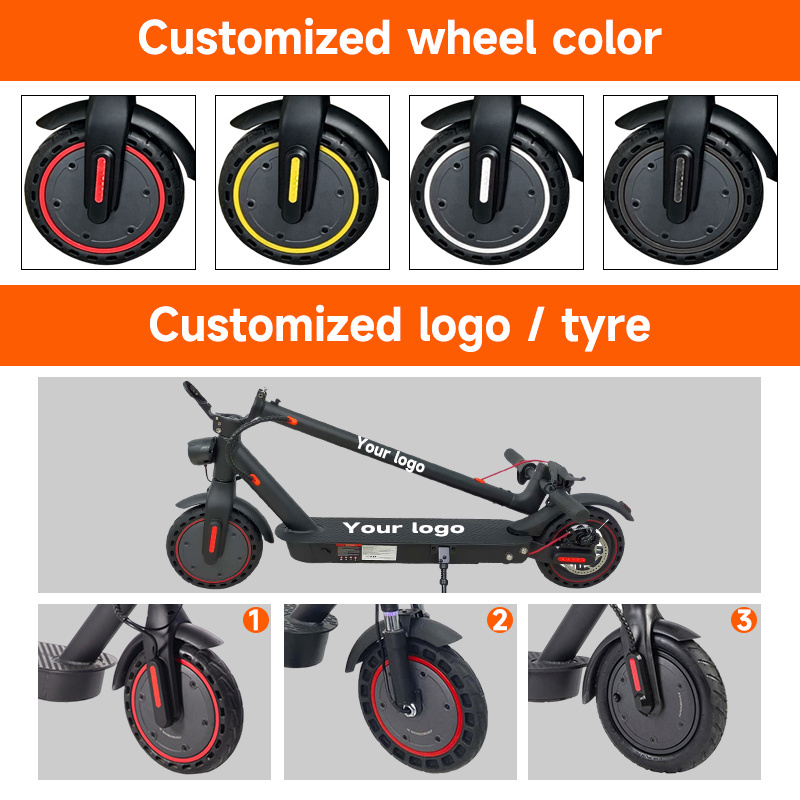 China factory 350w 36v portable scooter E9D lightweight folding mobility adult electric scooters customization