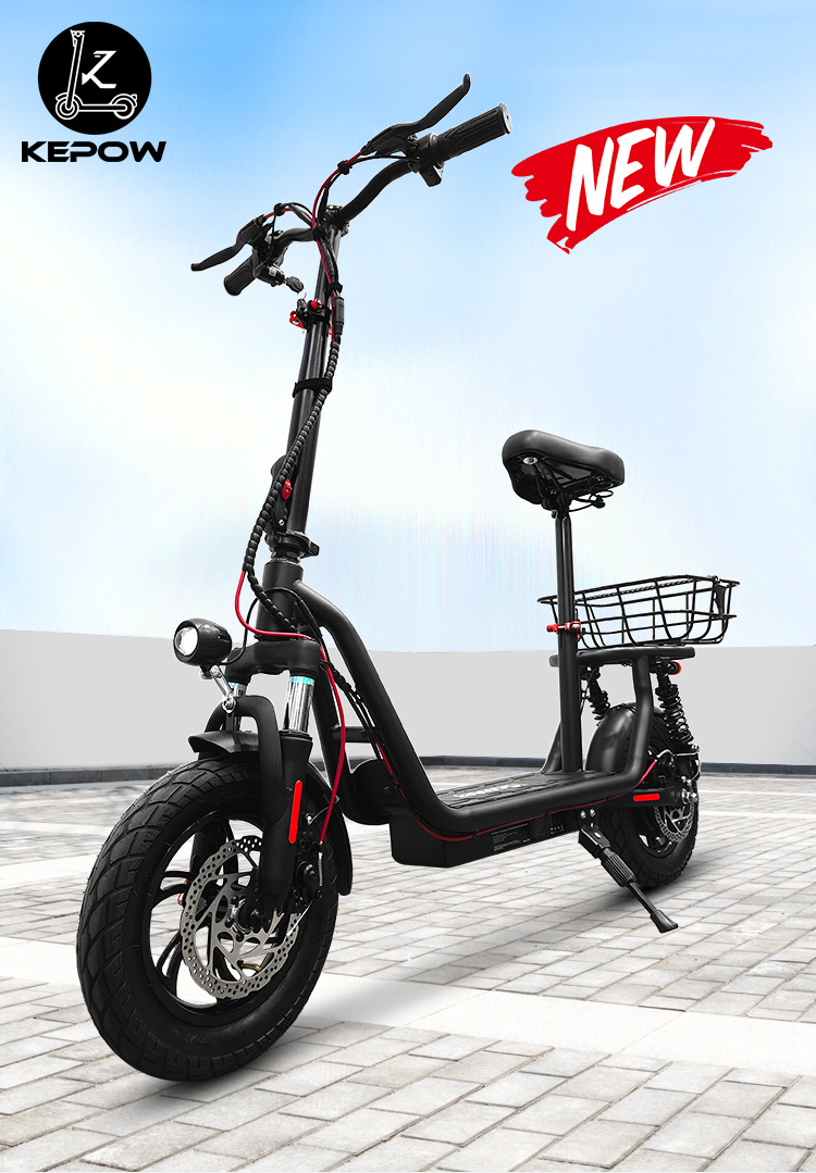 500w powerful motor 48v lithium battery electric scooters 12/14inch two big wheels adult electric scooter