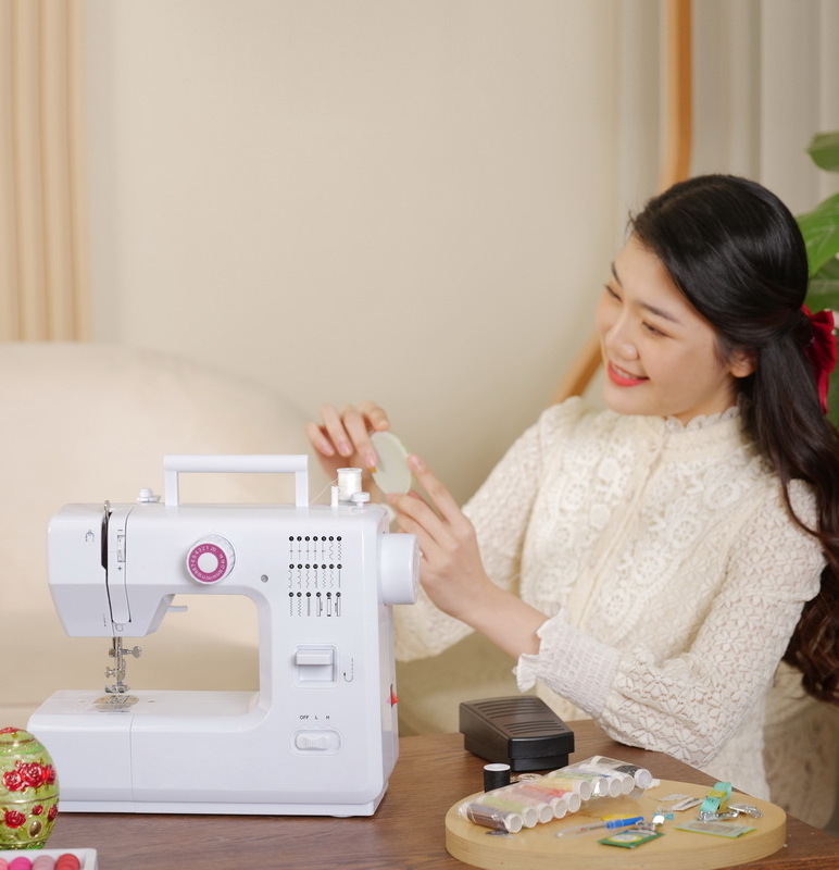 VOF FHSM-618 NEW design household domestic home use portable hair sailrite wig sewing machine