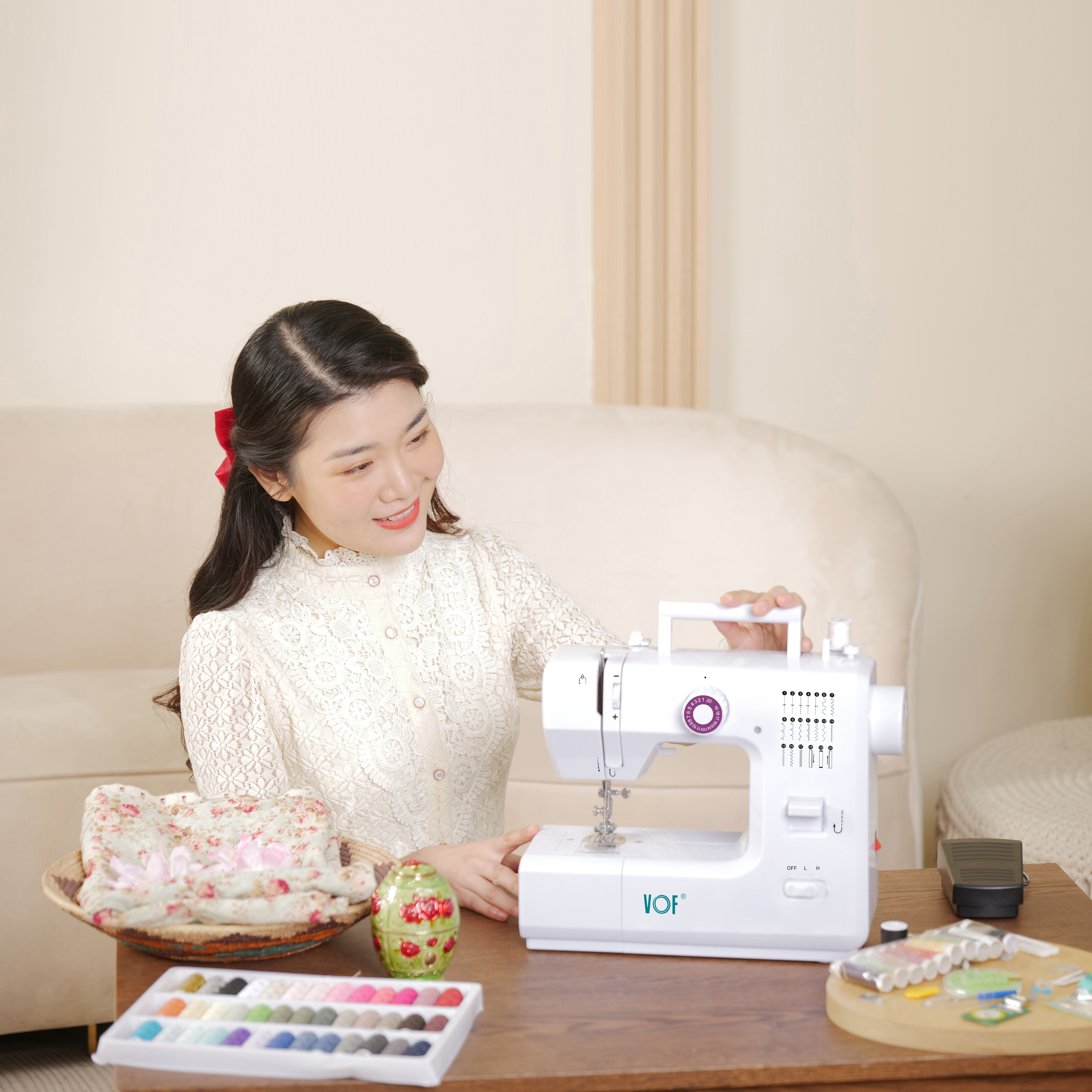 amazon top 5 supplier customize sewing machine household portable  FHSM-618 tailor machine electric