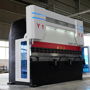 HGTECH Energy Save Sheet Metal Automatic CNC Bending Center Panel Bending Hydraulic Plate Bender Metal Press Brake Machine