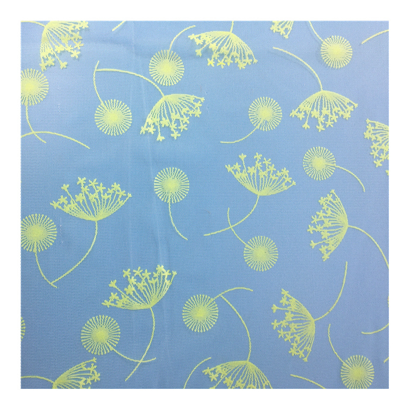 HG6505 New Arrival Novel Exposed To uv changing fabric Color Flower Printed Dandelion Funny Discoloration tulle Tulle Fabric