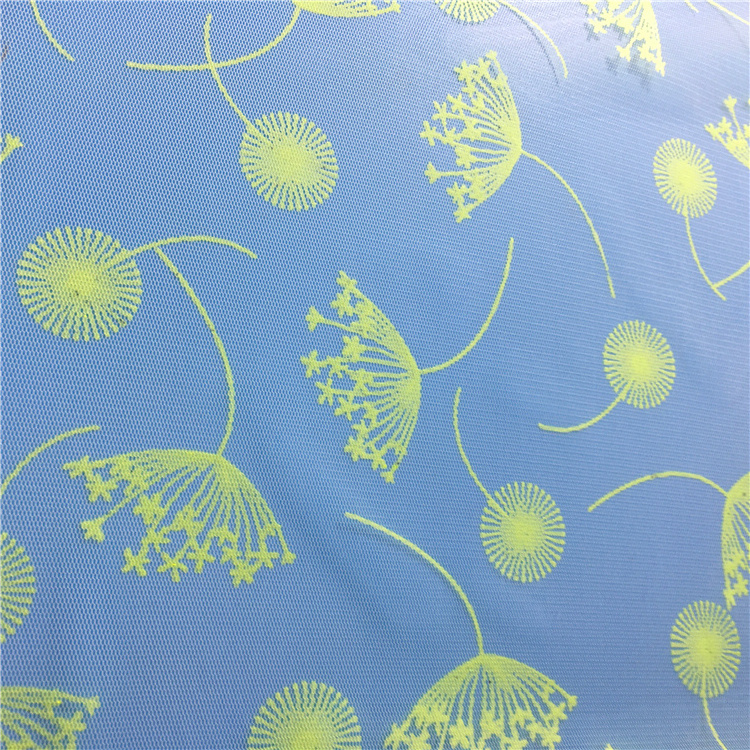 HG6505 New Arrival Novel Exposed To uv changing fabric Color Flower Printed Dandelion Funny Discoloration tulle Tulle Fabric