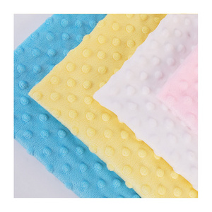 Factory Direct Sale Super soft Minky Dot Plush  Fabric for Baby Blanket