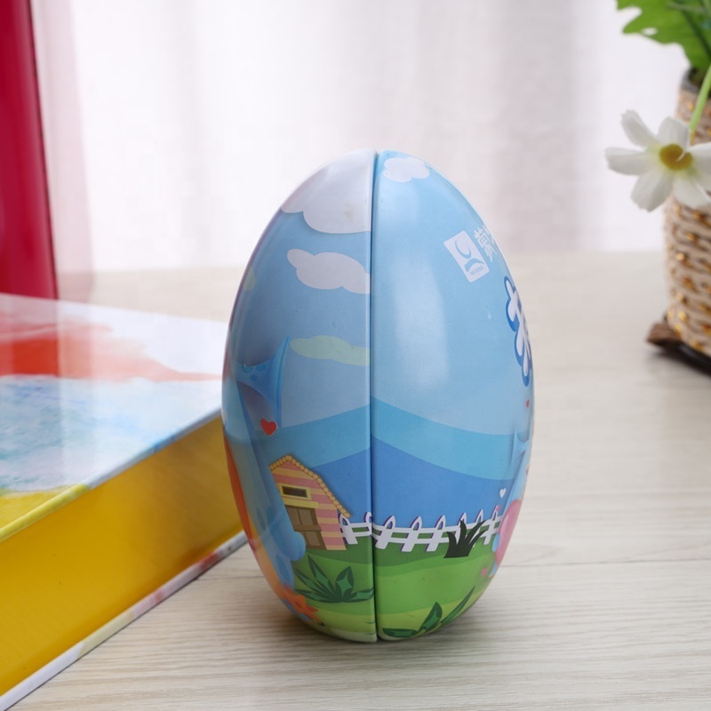 egg shaped tin box for candy