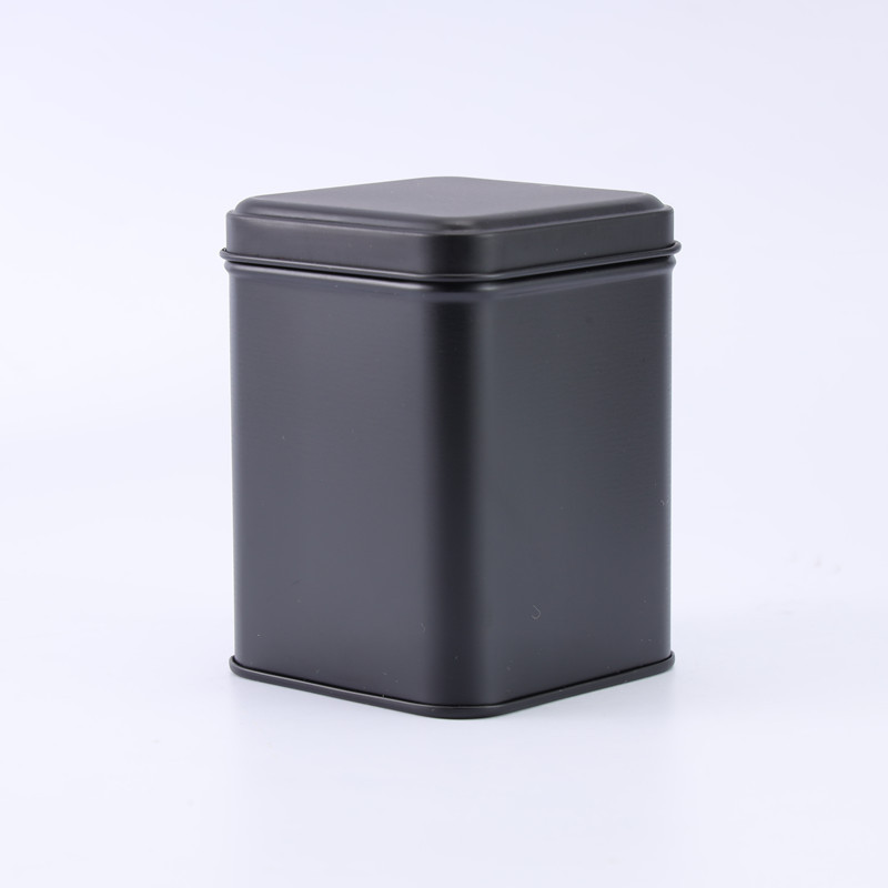 wholesale black square tea tin box tea container herbs and spices packing box