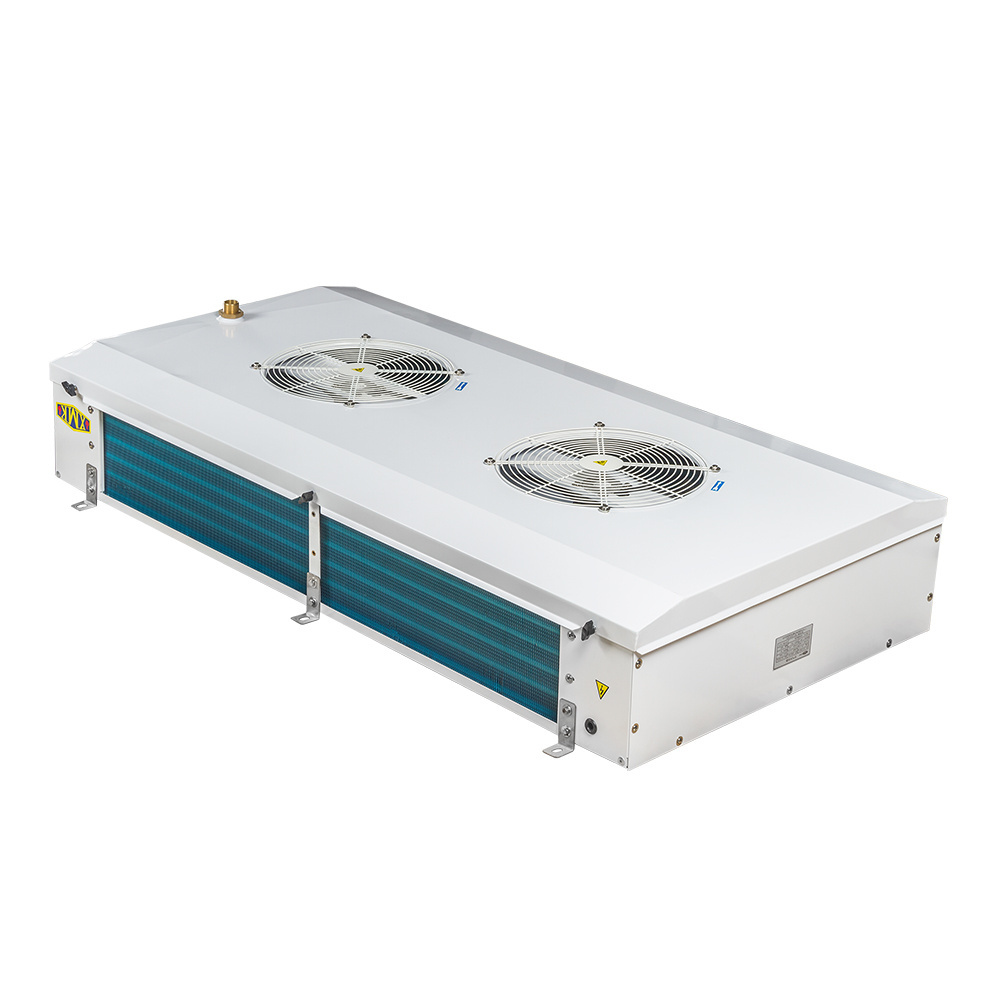 OEM XMK 2 sides discharge cold room evaporative air cooler electric defrosting evaporator hinged drop plate for processing room