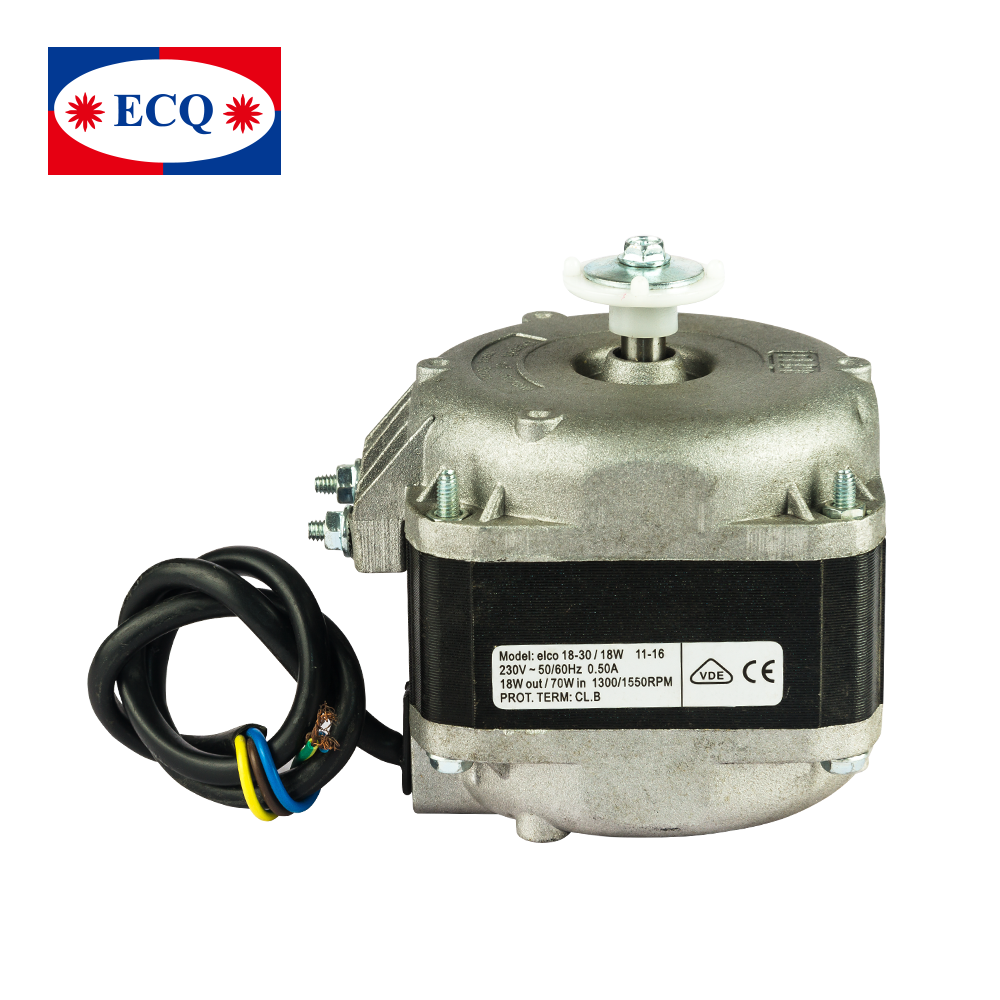 Italy elco condenser refrigerator shaded pole square fan motor 5/10/16/18/25W copper wire with blade and holder