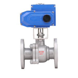 Stainless steel electric flange ball valve Q941 Steam gasoline high temperature switch Explosion proof regulating shut-off valve