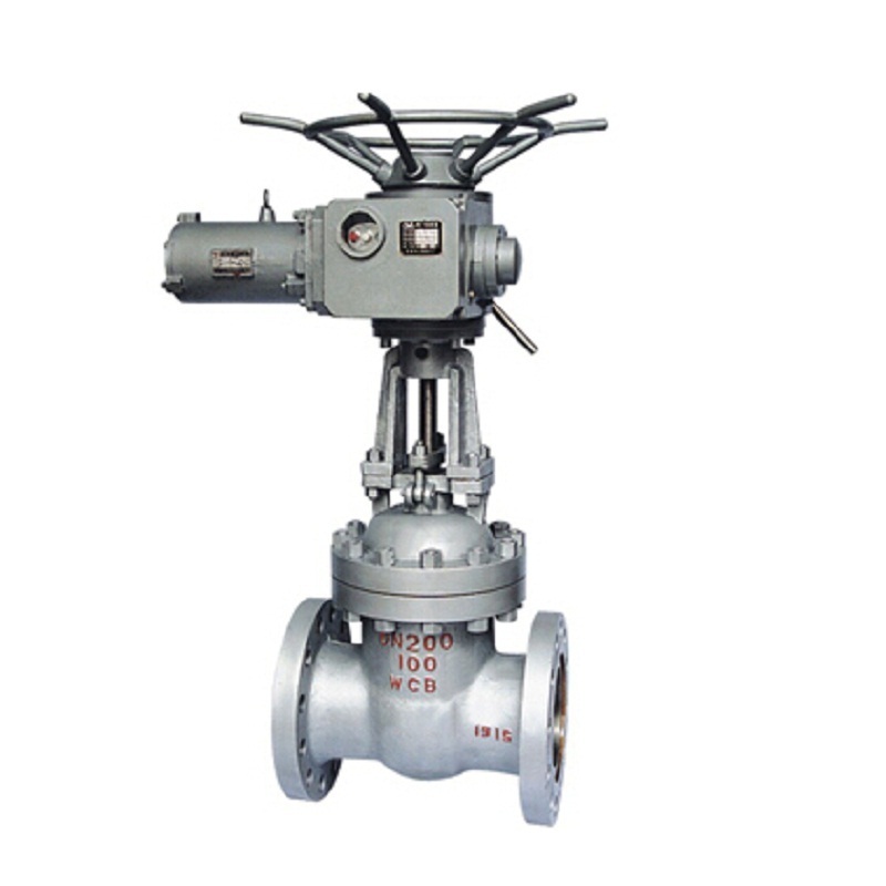 ANSI GB high temperature steam power plant gate valve Stainless steel electric actuator motorized power plant flange gate valve