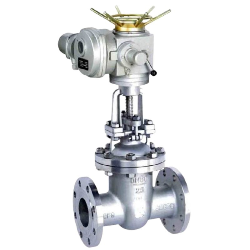 ANSI GB high temperature steam power plant gate valve Stainless steel electric actuator motorized power plant flange gate valve