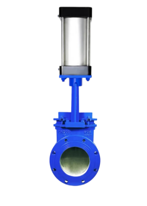 CF8 Air cylinders   Stainless steel Knife-gate valve DN 350 cast iron double-acting actuator Pneumatic Knife Gate Valve