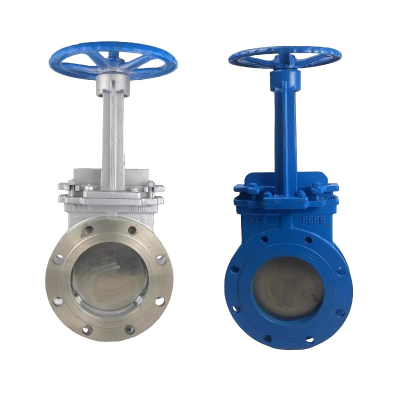 Sewage  stainless steel cast iron manual gate valve  knife type gate valve