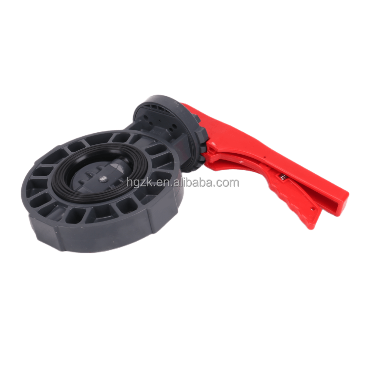 Industrial PVC Double Eccentric Manual Plastic Wafer Butterfly Valve Wear-Resistant Offset Design with Handle or Gear Operator