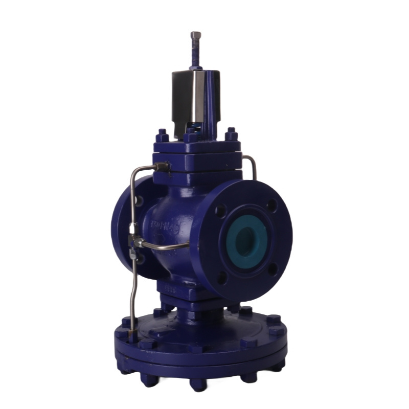 Pilot-operated diaphragm-regulated pressure-regulating high-temperature steam flange pressure reducing valve