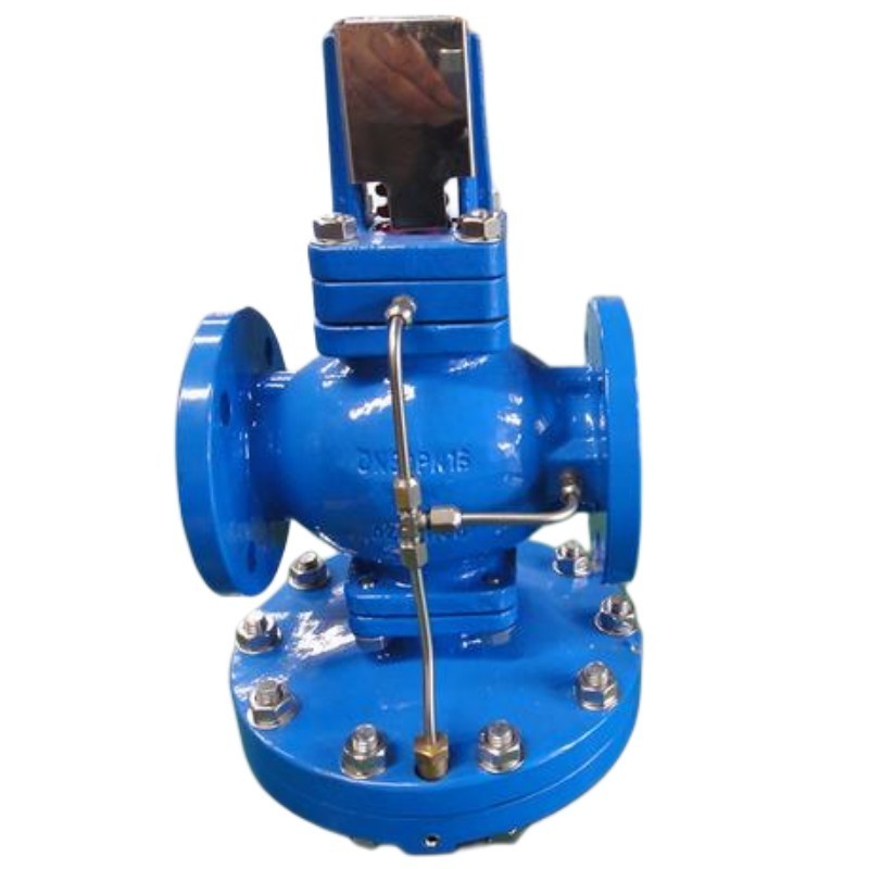 Pilot-operated diaphragm-regulated pressure-regulating high-temperature steam flange pressure reducing valve