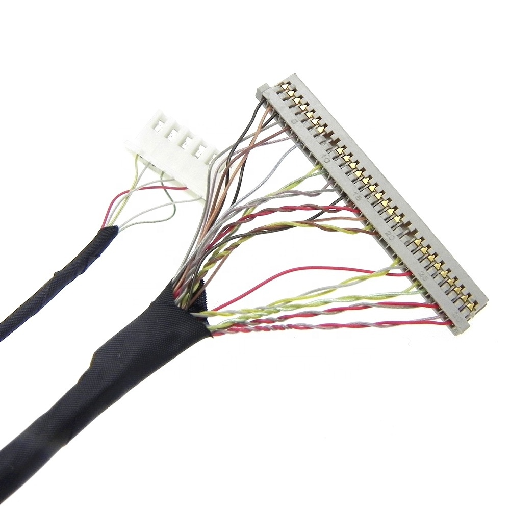 Custom OEM LCD Screen Cable IPEX Display Cable P-TWO FFC Turn LVDS Cable assembly