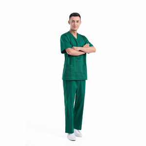 scrubs set Custom Scrubs Uniforms Sets Light Color Plus Size Doctor Hospital Medical Elastic Waist Jogger Nursing Scrubs