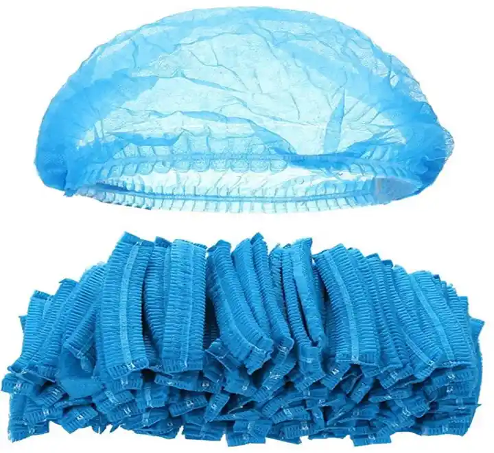 Disposable non woven medical bouffant clip cap elastic disposable doctor nurse bouffant caps