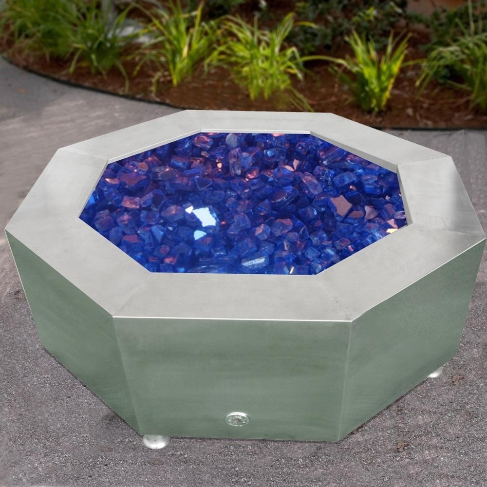 42 Inch Round Stainless Steel Octagon Fire Pit Natural Gas Table