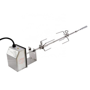 stainless steel electric bbq motor rotisserie kit rotating skewer