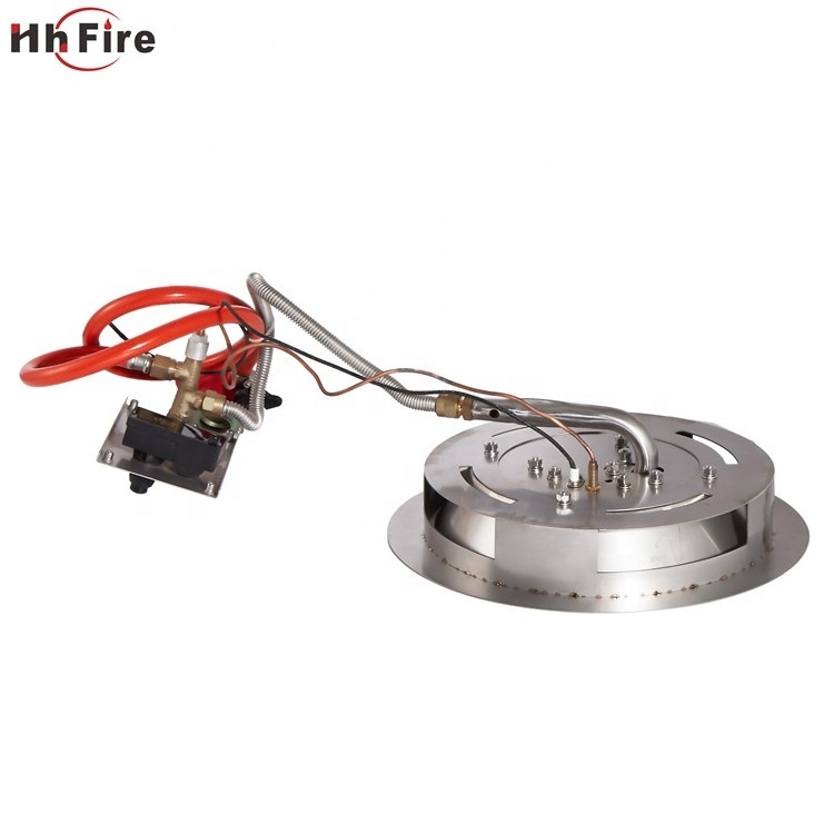 Round Outdoor Gas Fire Pit Burner Kit for Propane Outdoor Fire Pit Table Furniture Premium BBQ Accessories