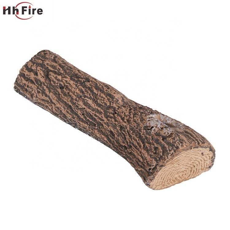 Able Gas Fireplace Fire Pit Log Ceramic Fire Wood Decoration Artificial Log