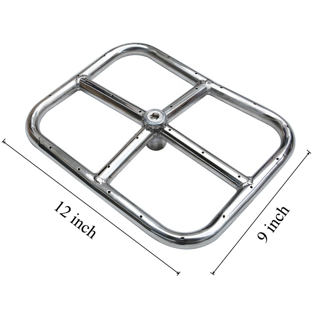 18 inch Rectangular Table Top Line Of Fire Pit with Linear Stainless Steel Burner