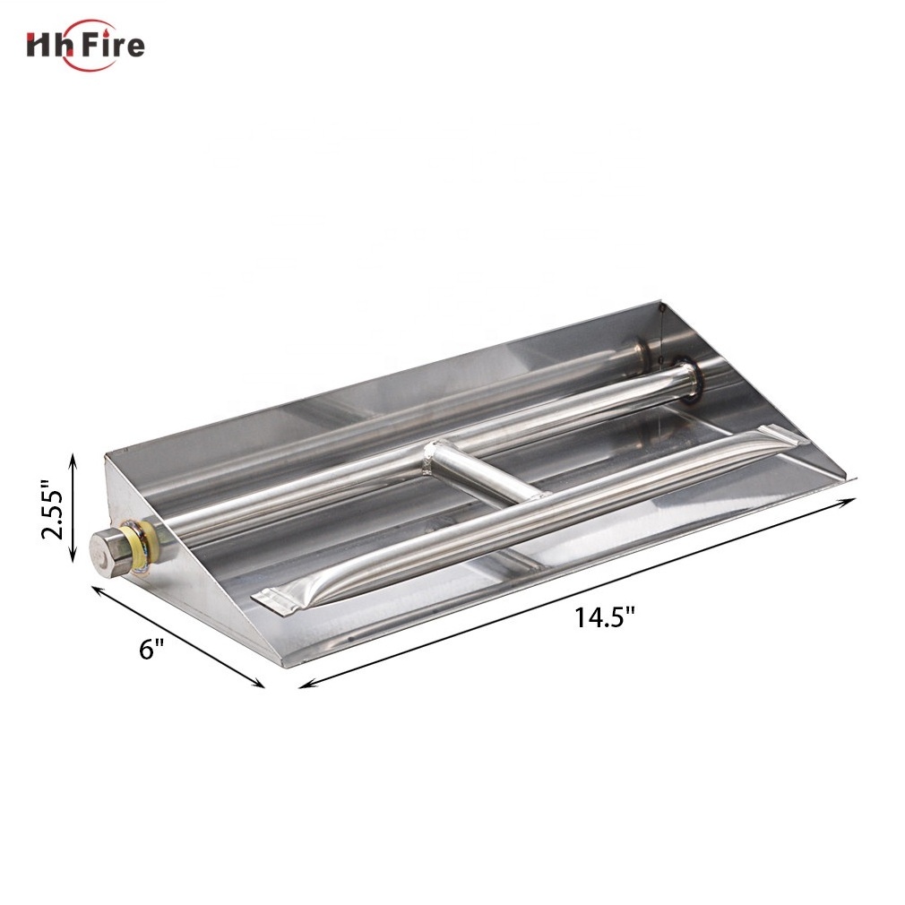 304 Stainless Steel Intelligent Grate Ethanol Ember Fireplace Pan Burner For Outdoor