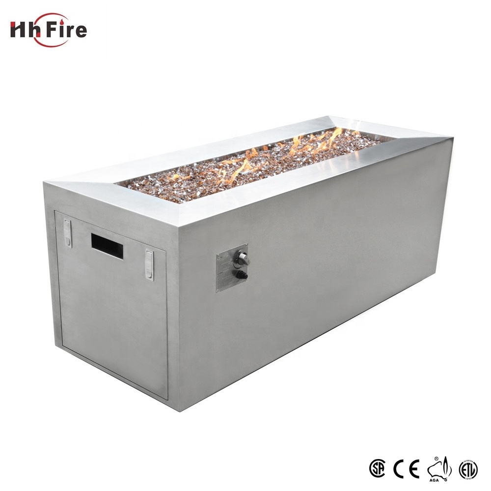 Outdoor Rectangle Flame Control System Mesa Heating Barbecue Table Fire Pit