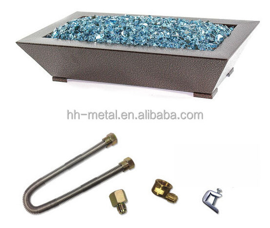 Hot Sale Outdoor Stainless Steel Paramount Fire Pit Pan Burner Kits With Fire Glass