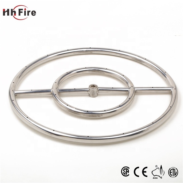 18 Inches Round Gas Fire Pit Burner Ring For Outdoor Garden