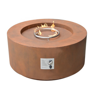 Garden Natural Outdoor Corten Propane Gas Fire Pit Table Top