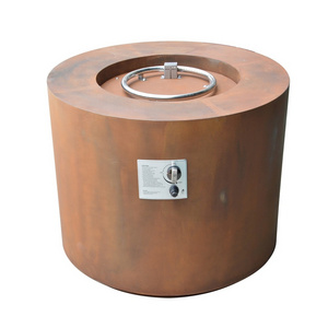 Customized Outdoor Round Corten Steel Fire Pit Table Of Barbecue