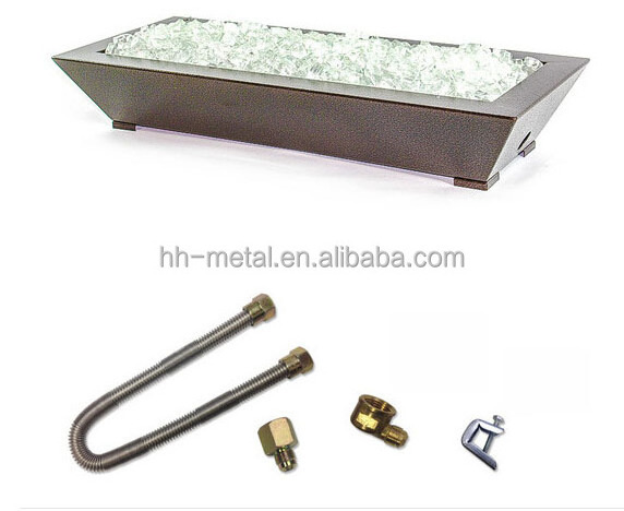 Hot Sale Outdoor Stainless Steel Paramount Fire Pit Pan Burner Kits With Fire Glass