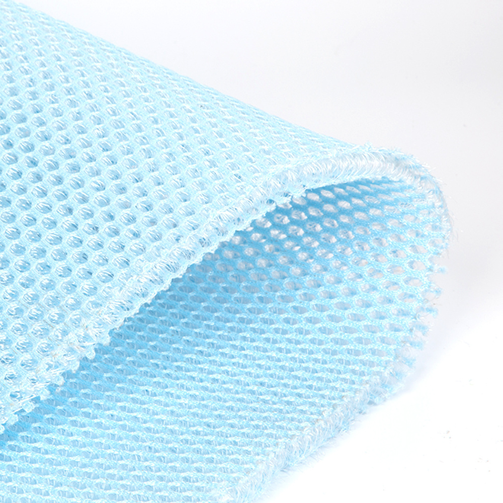 polyester tebal 10 mm 3d air mesh kain 100% polyester mesh fabric 100 wrap knitted polyester fabric