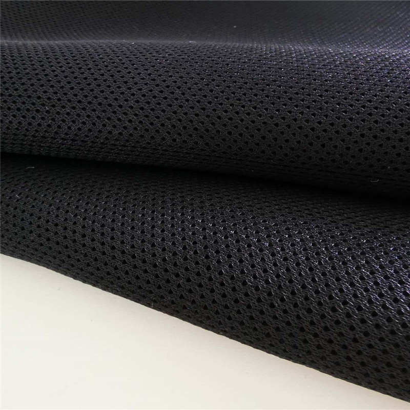 Recycled Shoe Fabric Black 3D Polyester Spacer Mesh Material Fabric