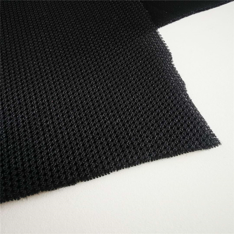 Recycled Shoe Fabric Black 3D Polyester Spacer Mesh Material Fabric