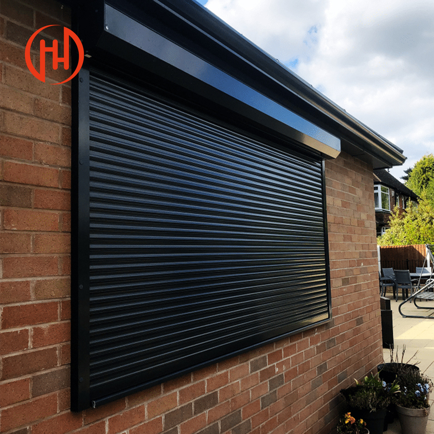 Hurricane proof motorized aluminum hurricane window shutter