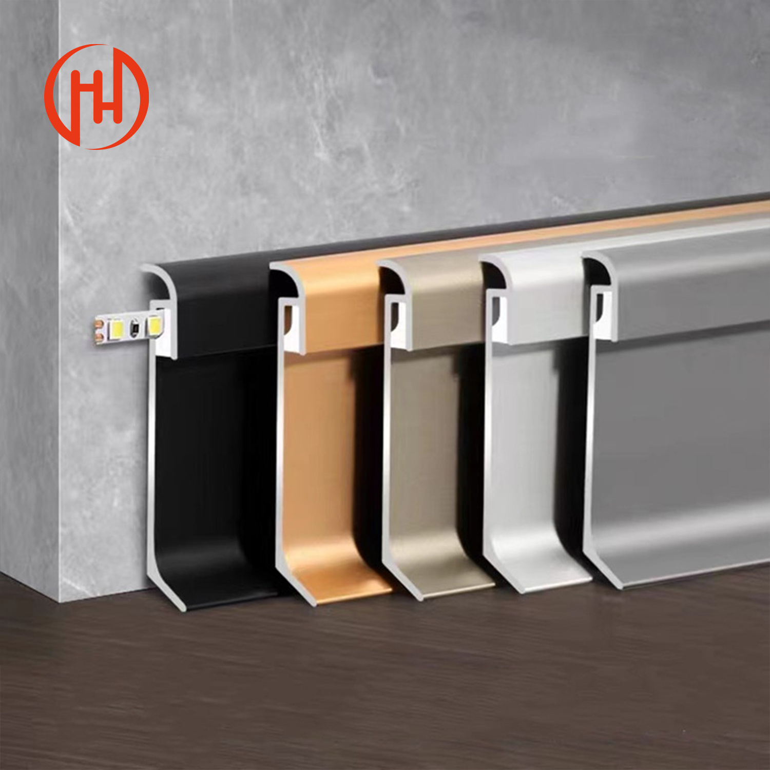 Decorative Material Hot Sale Led Aluminium Baseboard Skirting Profile Light Led Skirting Board Trim