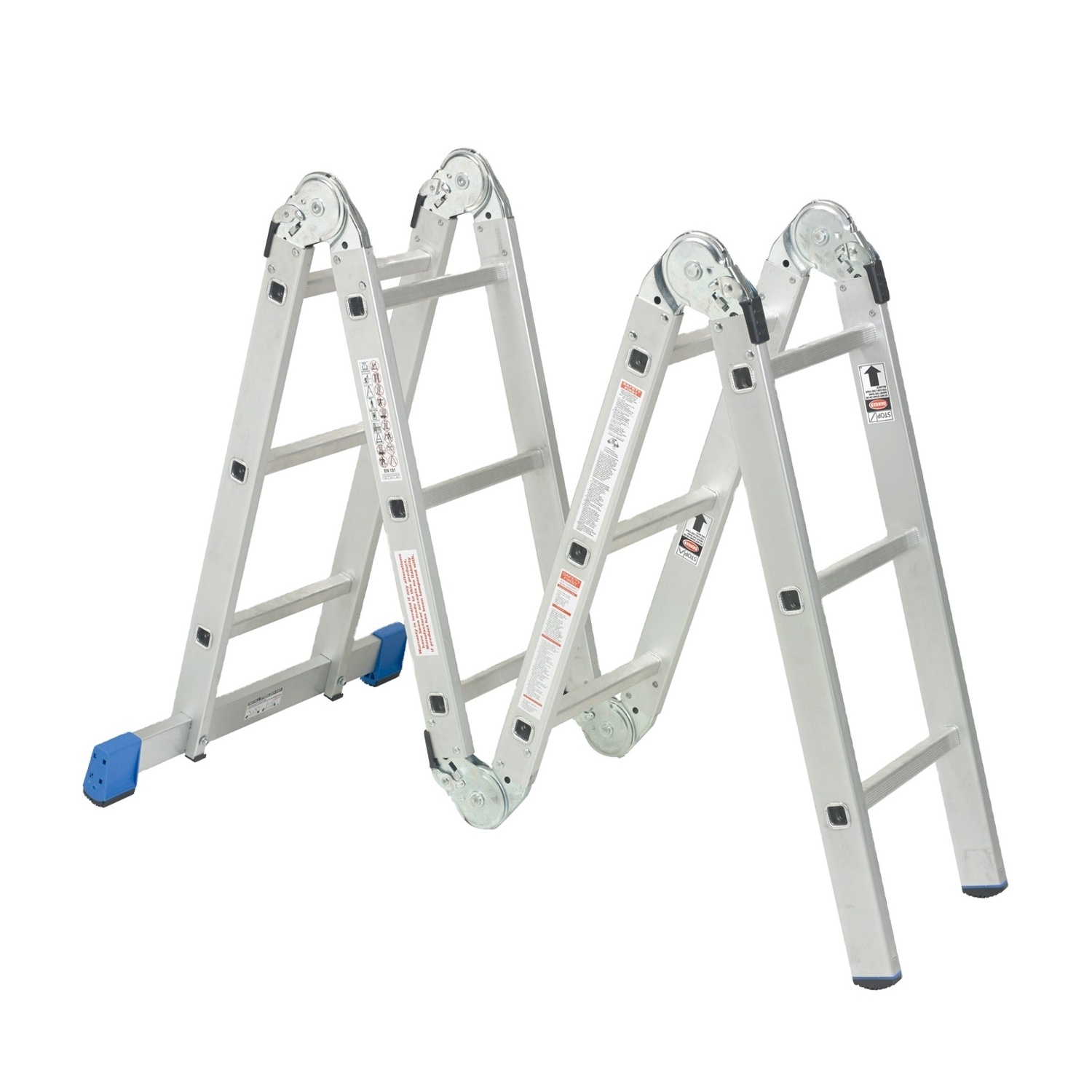 aluminum 3.2m straight telescopic folding ladder from China manufacturer