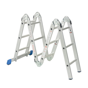 aluminum 3.2m straight telescopic folding ladder from China manufacturer