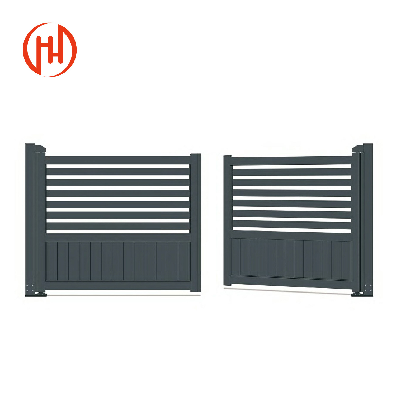 Easy Install Custom Design Swing Modern Style Villa House Factory Aluminum Automatic System Fence Sliding Gate Driveway Gate