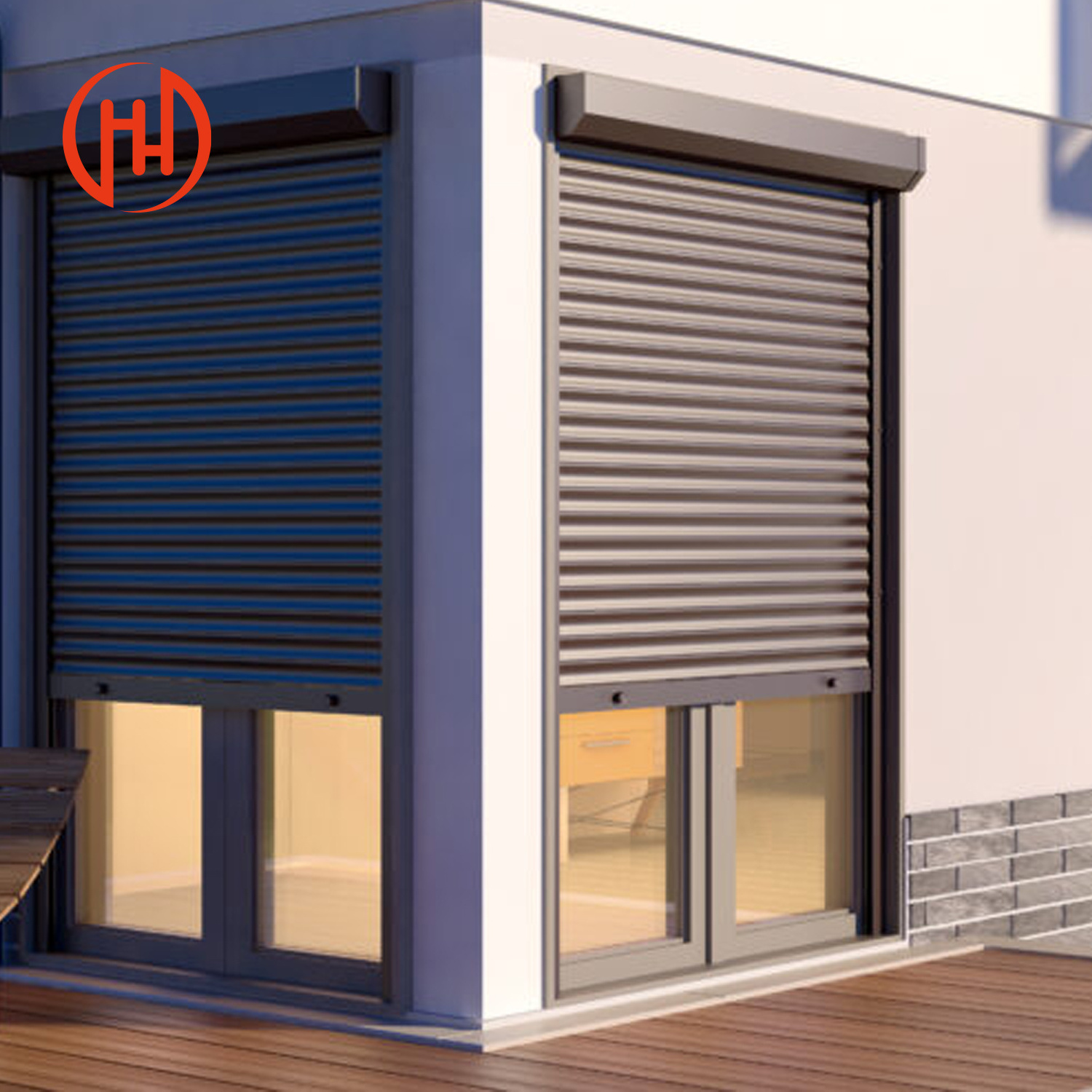 Hurricane proof motorized aluminum hurricane window shutter