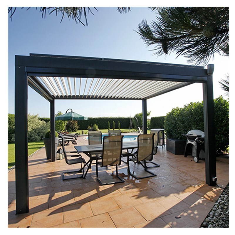 Easily Assembled Opening Roof Motorised Pergola Louver